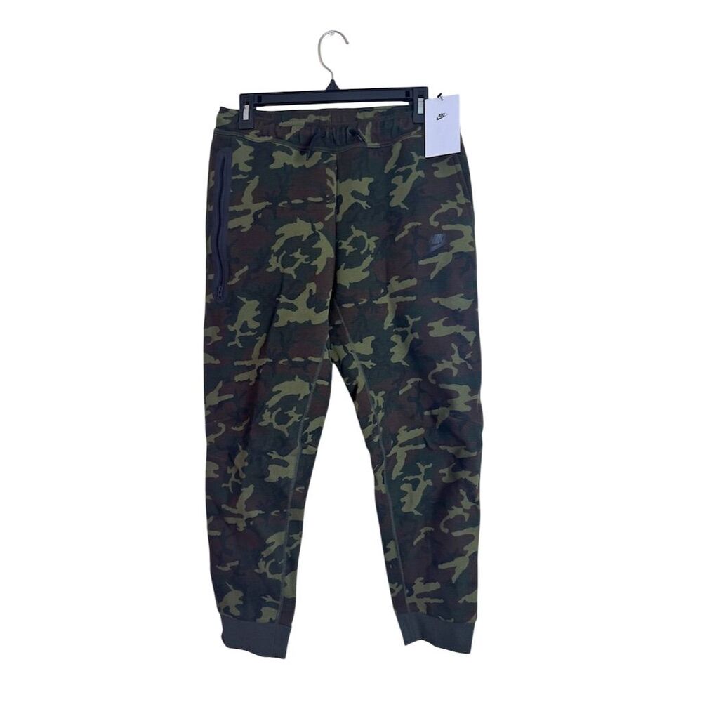 NWT Nike Kids XL Camo Fleece Jogger Pants Green Unisex Casual Sport